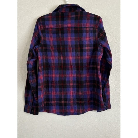 LL Bean Womens Small Scotch Plaid Flannel Tunic Shirt Relaxed Fit New‎ 273137 - Picture 5 of 9